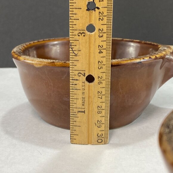 Brown Drip Handled French Onion Soup Bowl Set Of 2 - Picture 10 of 10